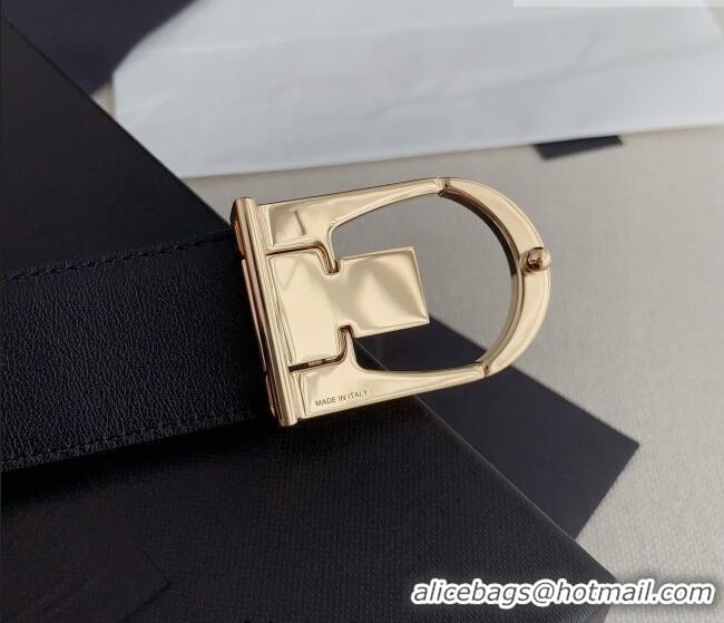 Best Price Saint Laurent Reversible Patent Leather Belt 3cm 0617 Black/Gold 2025