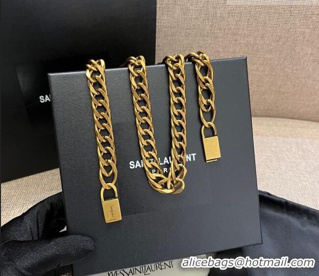 Luxury Cheap Saint Laurent Gold-Tone Chain Belt Y0618 2025