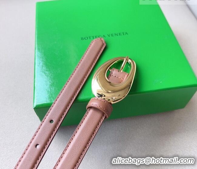 Discount Price  Bottega Veneta Soft Calfskin Belt 2cm with Gold Pin Buckle 0315 Light Brown 2025