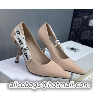 Luxurious Dior J'Adior Pumps 9.5cm in Technical Fabric Nude Pink 2026 DR030201