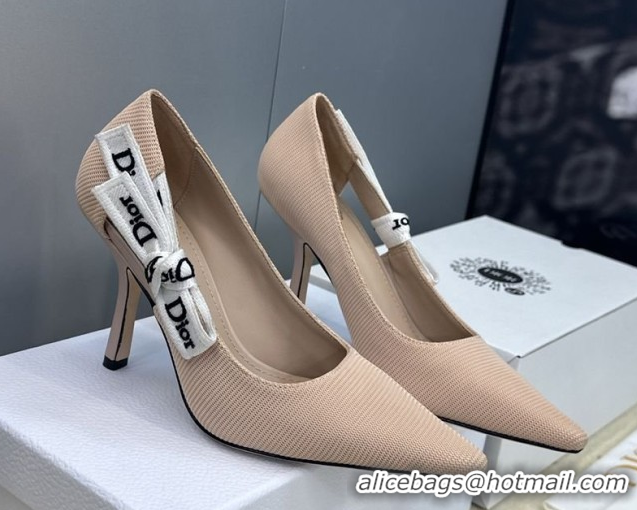 Luxurious Dior J'Adior Pumps 9.5cm in Technical Fabric Nude Pink 2026 DR030201