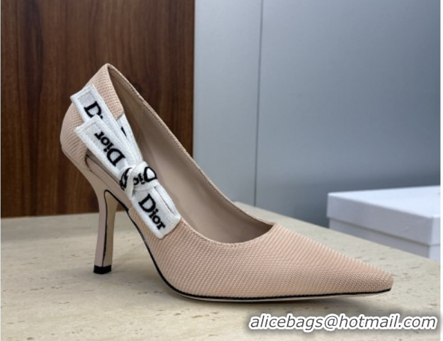 Luxurious Dior J'Adior Pumps 9.5cm in Technical Fabric Nude Pink 2026 DR030201