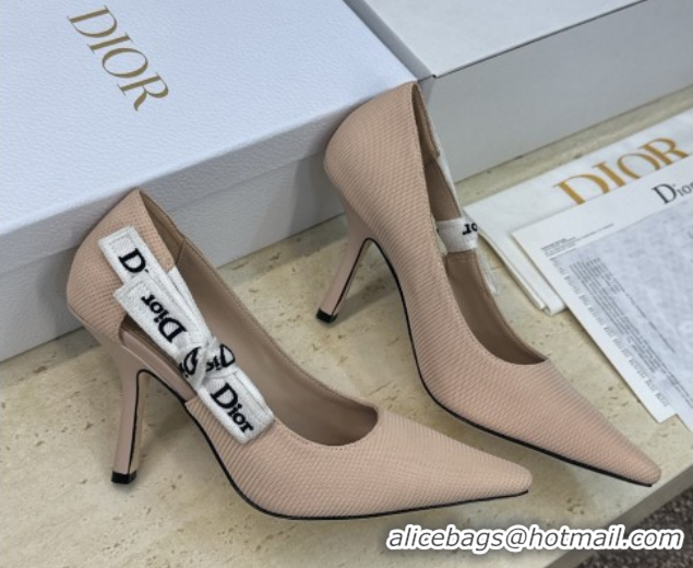 Luxurious Dior J'Adior Pumps 9.5cm in Technical Fabric Nude Pink 2026 DR030201