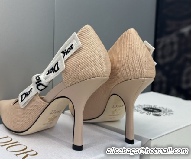Luxurious Dior J'Adior Pumps 9.5cm in Technical Fabric Nude Pink 2026 DR030201
