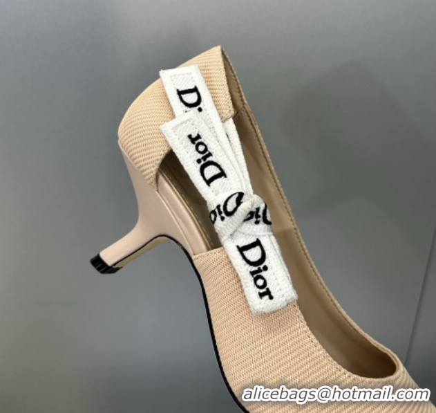 Shop Duplicate Dior J'Adior Pumps 6.5cm in Technical Fabric Nude Pink 2026 DR030201