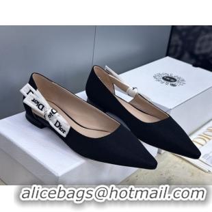 Charming Dior J'Adior Ballets Flat in Technical Fabric Black 2026 DR030201