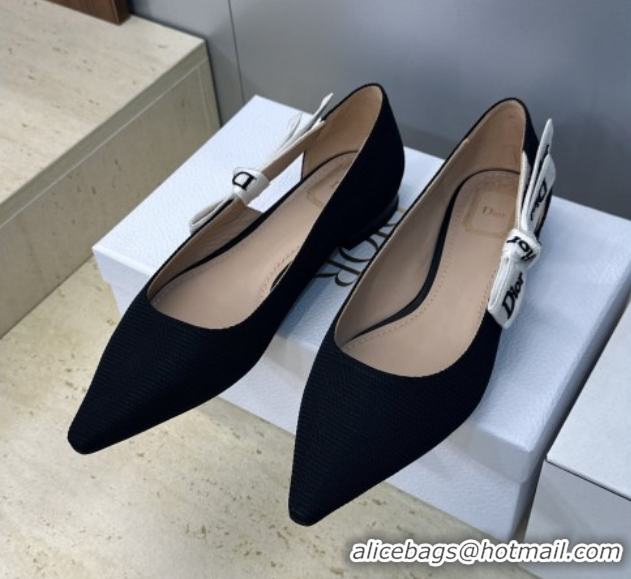 Charming Dior J'Adior Ballets Flat in Technical Fabric Black 2026 DR030201