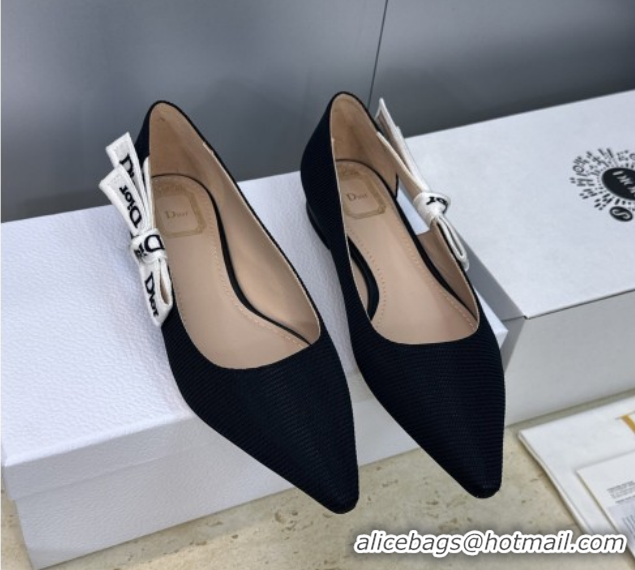 Charming Dior J'Adior Ballets Flat in Technical Fabric Black 2026 DR030201