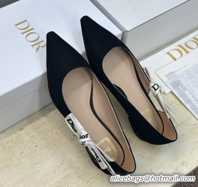 Charming Dior J'Adior Ballets Flat in Technical Fabric Black 2026 DR030201