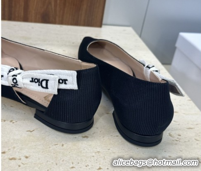 Charming Dior J'Adior Ballets Flat in Technical Fabric Black 2026 DR030201