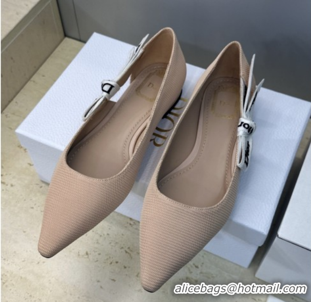 Most Popular Dior J'Adior Ballets Flat in Technical Fabric Nude Pink 2026 DR030201