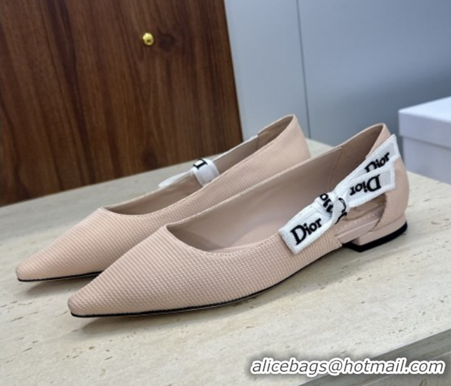 Most Popular Dior J'Adior Ballets Flat in Technical Fabric Nude Pink 2026 DR030201