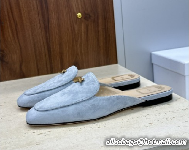 Good Quality Dior Baby Bow Mules in Suede Blue 2026 DR030202