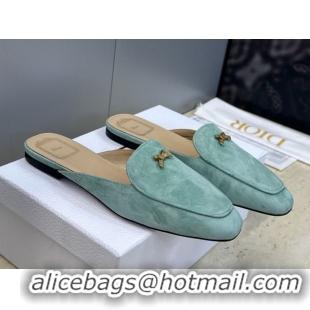 Grade Quality Dior Baby Bow Mules in Suede Green 2026 DR030202