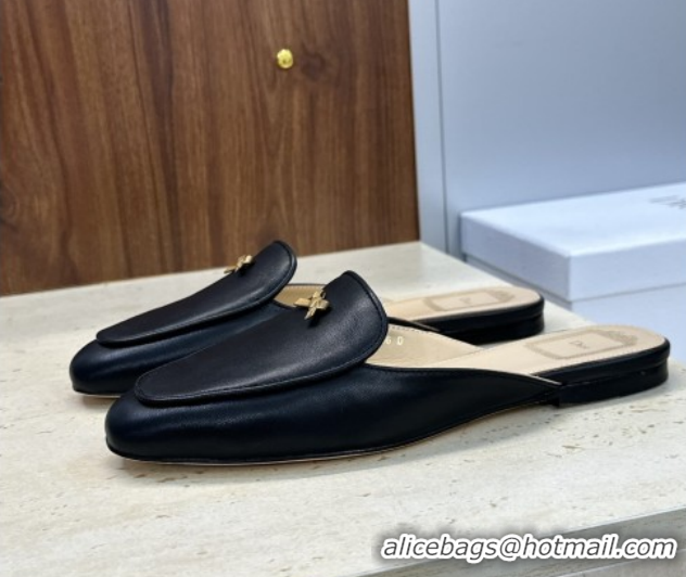 Best Grade Dior Baby Bow Mules in Leather Black 2026 DR030202
