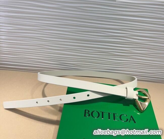 New Design Bottega Veneta Women's Soft Calfskin Belt 1.5cm with Triangle Buckle 0315 White 2025