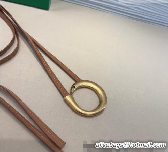 Top Quality Bottega Veneta Sardine Calfskin Waist Belt 2011025 Brown 2025