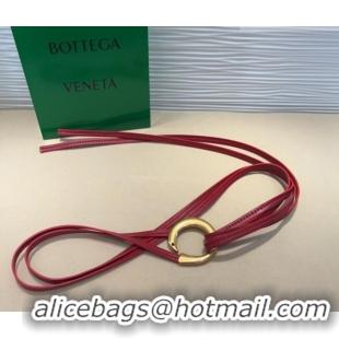 Good Looking Bottega Veneta Sardine Calfskin Waist Belt 2011025 Red 2025