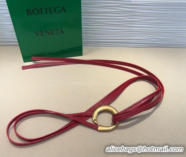 Good Looking Bottega Veneta Sardine Calfskin Waist Belt 2011025 Red 2025