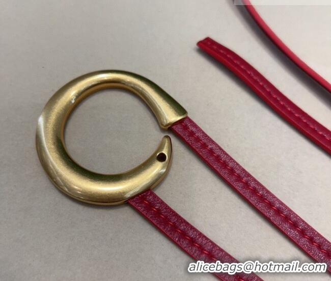 Good Looking Bottega Veneta Sardine Calfskin Waist Belt 2011025 Red 2025