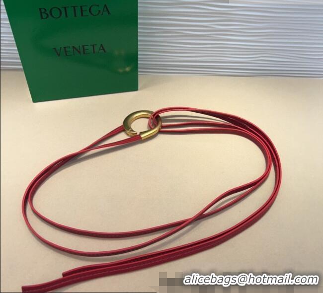 Good Looking Bottega Veneta Sardine Calfskin Waist Belt 2011025 Red 2025