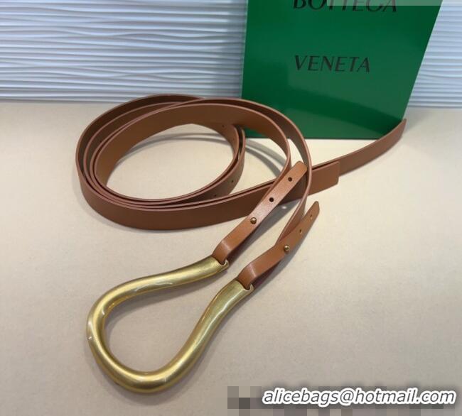 Top Grade Bottega Veneta Calfskin Waist Belt 2014025 Brown 2025