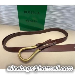 Unique Style Bottega Veneta Calfskin Waist Belt 2014025 Dark Brown 2025