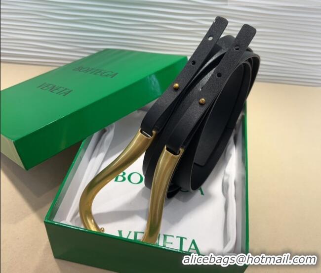 Best Price Bottega Veneta Calfskin Waist Belt 2014025 Black 2025