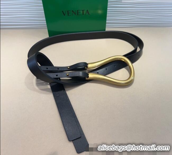 Best Price Bottega Veneta Calfskin Waist Belt 2014025 Black 2025