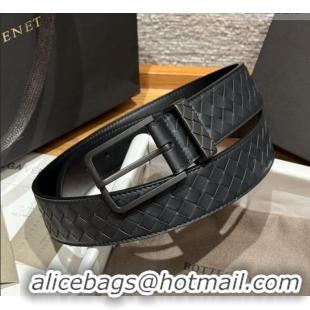 Buy Inexpensive Bottega Veneta Intreccio Loop Belt BV111401 Black/Black 2025