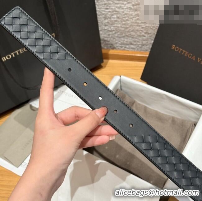 Buy Inexpensive Bottega Veneta Intreccio Loop Belt BV111401 Black/Black 2025