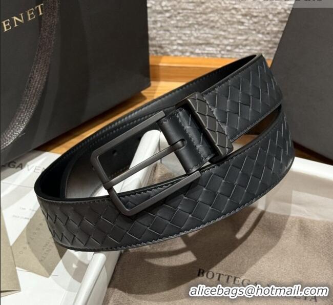 Buy Inexpensive Bottega Veneta Intreccio Loop Belt BV111401 Black/Black 2025