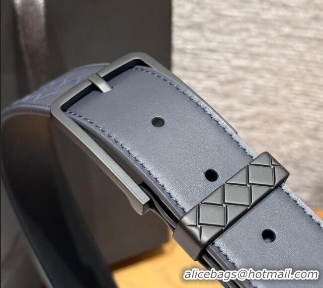 Best Product Bottega Veneta Intreccio Loop Belt BV111402 Blue/Black 2025