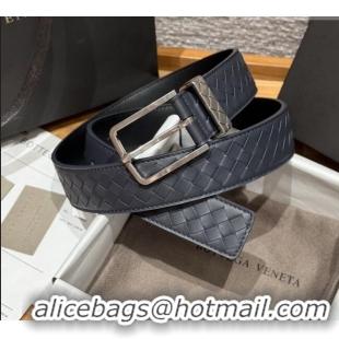 Luxury Cheap Bottega Veneta Intreccio Loop Belt BV111405 Blue/Silver 2025