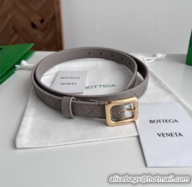 Unique Style Bottega Veneta Women's Contour Belt 2cm BV111705 Grey/Gold 2025