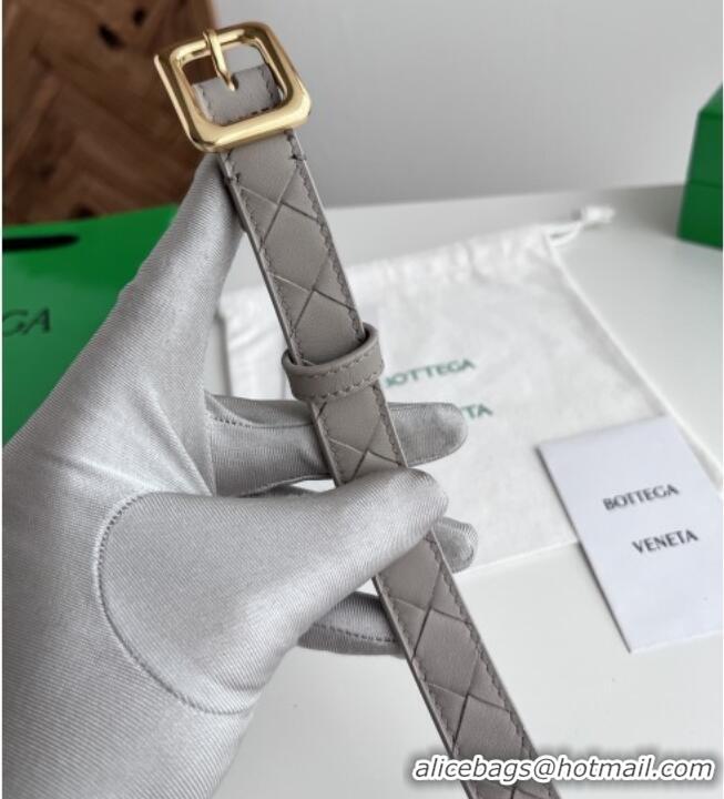 Unique Style Bottega Veneta Women's Contour Belt 2cm BV111705 Grey/Gold 2025
