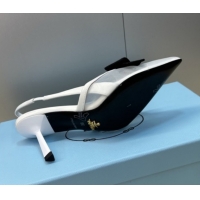 Good Quality Prada Mesh fabric slingbacks pump 7.5cm with bow White 1I308O 0227089