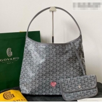 Good Taste Goyard Boheme Hobo Bag with Red Heart GY0223 Grey 2026
