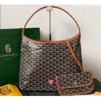 Top Grade Goyard Boheme Hobo Bag with Red Heart GY0223 Brown 2026