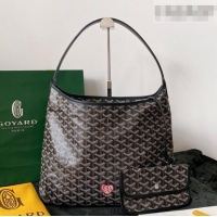 Best Product Goyard Boheme Hobo Bag with Red Heart GY0223 Black 2026