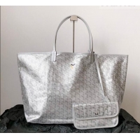 Traditional Discount Goyard Saint Louis GM Bag with Dogtooth Print 0123 Silver 2026