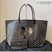 Luxury Cheap Goyard Saint Louis GM Bag with Bulldog Print 2056 Black 2026