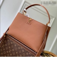 Modern Classic Louis Vuitton Capucines MM Souple Bag in Calf Leather M14370 Brown 2026