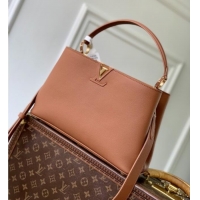 Modern Classic Louis Vuitton Capucines MM Souple Bag in Calf Leather M14370 Brown 2026