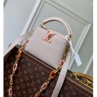 Top Grade Louis Vuitton Capucines Mini Bag in Taurillon Leather M24683 Pink 2026