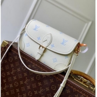Fashion Luxury Louis Vuitton Diane Bag in Milky White/Blue Cowhide Leather M28054 2026