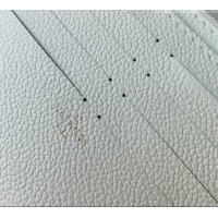 Most Popular Louis Vuitton Pochette Félicie Bag in Milky White/Blue Cowhide Leather M28127 2026