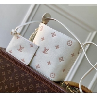 Buy New Cheap Louis Vuitton All In BB in Milky White/Peach Cowhide Leather M28315 2026
