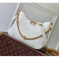Original Cheap Louis Vuitton Boulogne PM in Milky White/Green Cowhide Leather M27571 2026