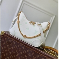 Original Cheap Louis Vuitton Boulogne PM in Milky White/Green Cowhide Leather M27571 2026